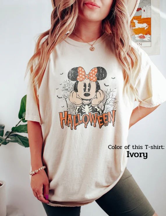 Vintage Minnie Comfort Color Shirt Disney Halloween Shirt - Etsy | Etsy (US)