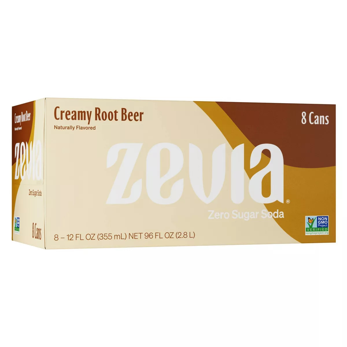 Zevia Creamy Root Beer Zero Calorie Soda - 8pk/12 fl oz Cans | Target