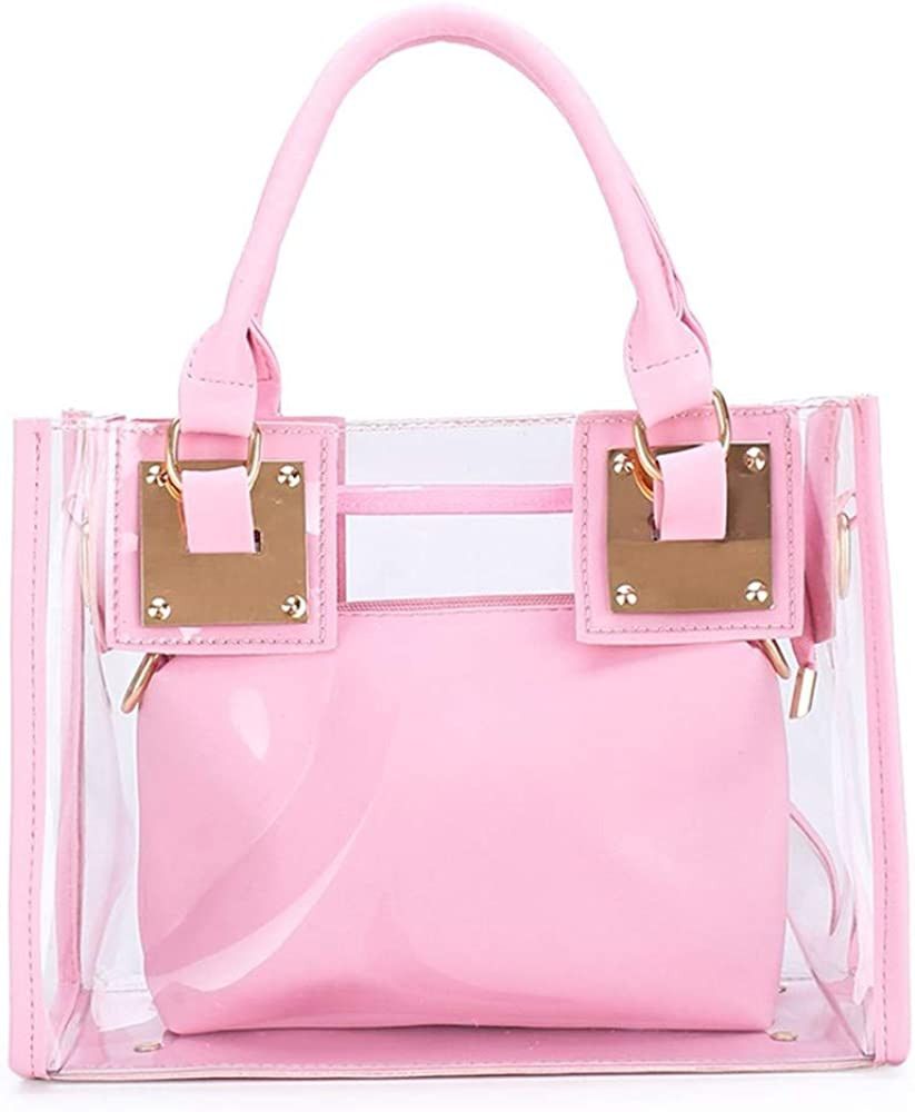 AlwaySky Women Transparent Shoulder Crossbody Bag, 2 in 1 Designer Fashion Handbag Purse | Amazon (US)