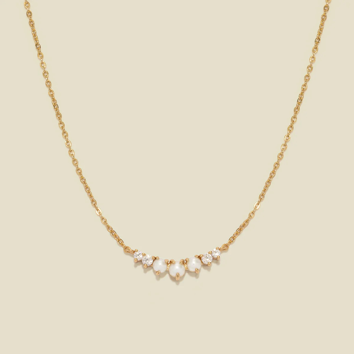 Crescent Pearl Necklace | Made by Mary (US)