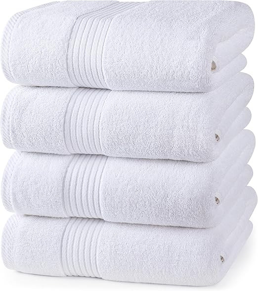 Utopia Towels 4 Pack Bath Towels Set, (27 x 54 Inches) 100% Ring Spun Cotton, Quick Dry, Highly A... | Amazon (US)
