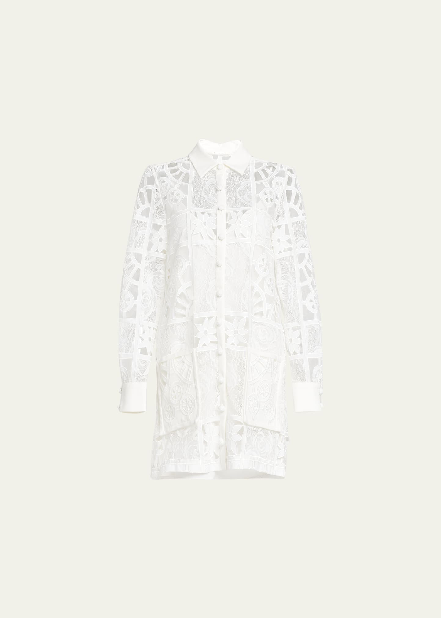 Alexis Tali Belted Cutwork Lace Mini Dress | Bergdorf Goodman