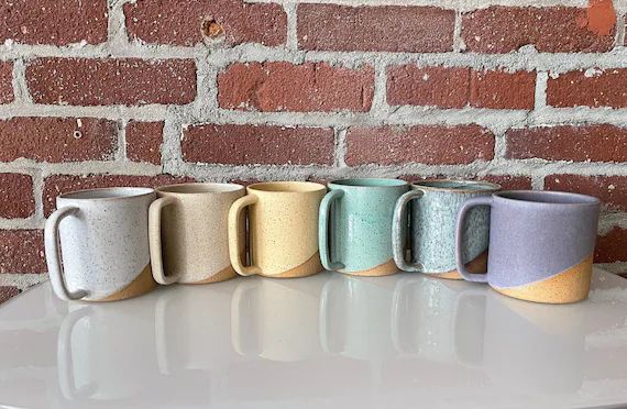 Handmade Coffee Tea Mug in White Walnut Spice Sunshine | Etsy | Etsy (US)