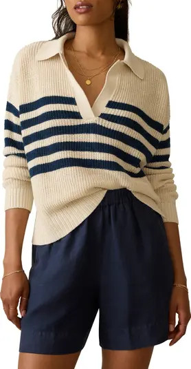 Miramar Linen & Organic Cotton Polo Sweater | Nordstrom