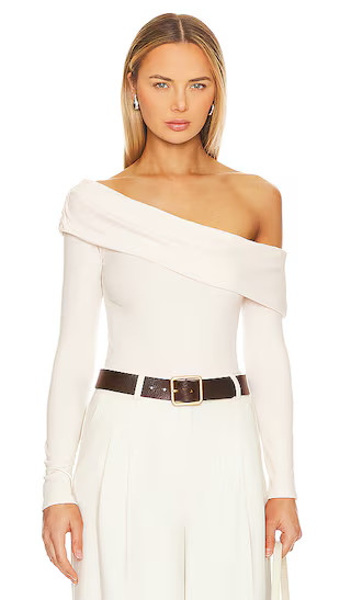 Lenore Bodysuit in Off White | Revolve Clothing (Global)