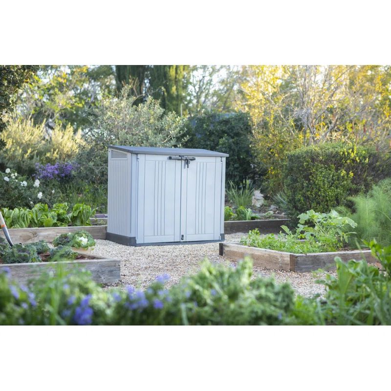 Store-It-out Prime Outdoor 4 ft. 5 in. W x 2 ft. 5 in. D Resin Horizontal Storage Shed | Wayfair North America