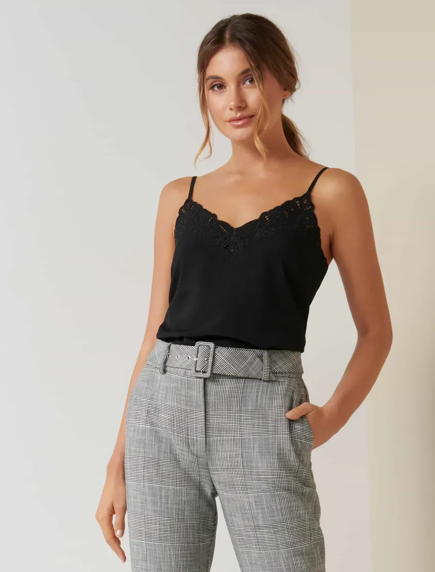 Rose Embroidered Cutwork Cami | Ever New (CA)
