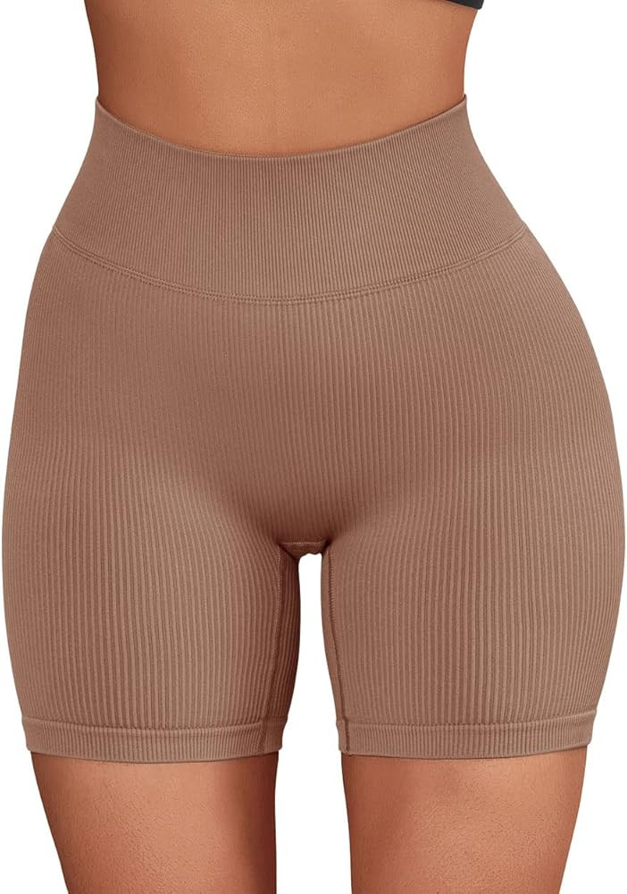 SUUKSESS Women Ribbed Seamless Leggings High Waisted Workout Gym Yoga Pants | Amazon (US)