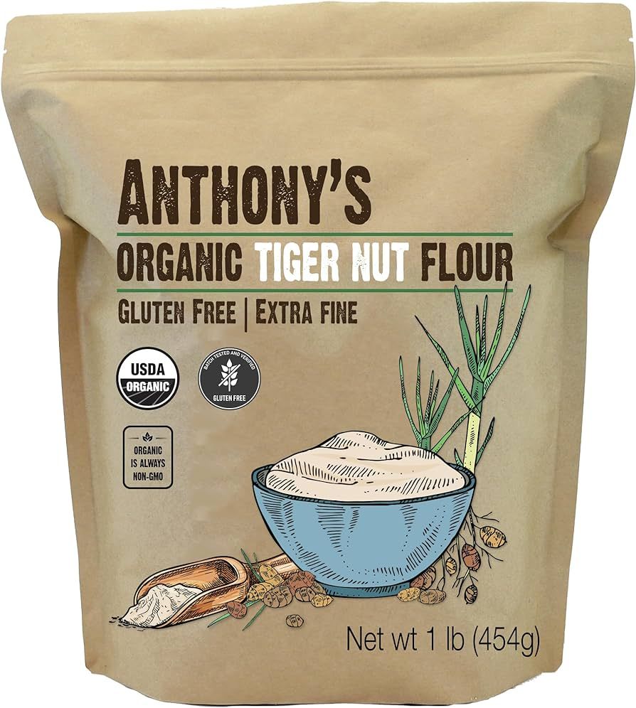 Anthony's Organic Tiger Nut Flour, 1 lb, Gluten Free, Non GMO, Paleo Friendly | Amazon (US)