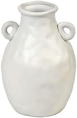 Sunormi White Ceramic Minimalist Vase Modern Artistic Vases Flowers Vases for Home Table Shelf De... | Amazon (US)