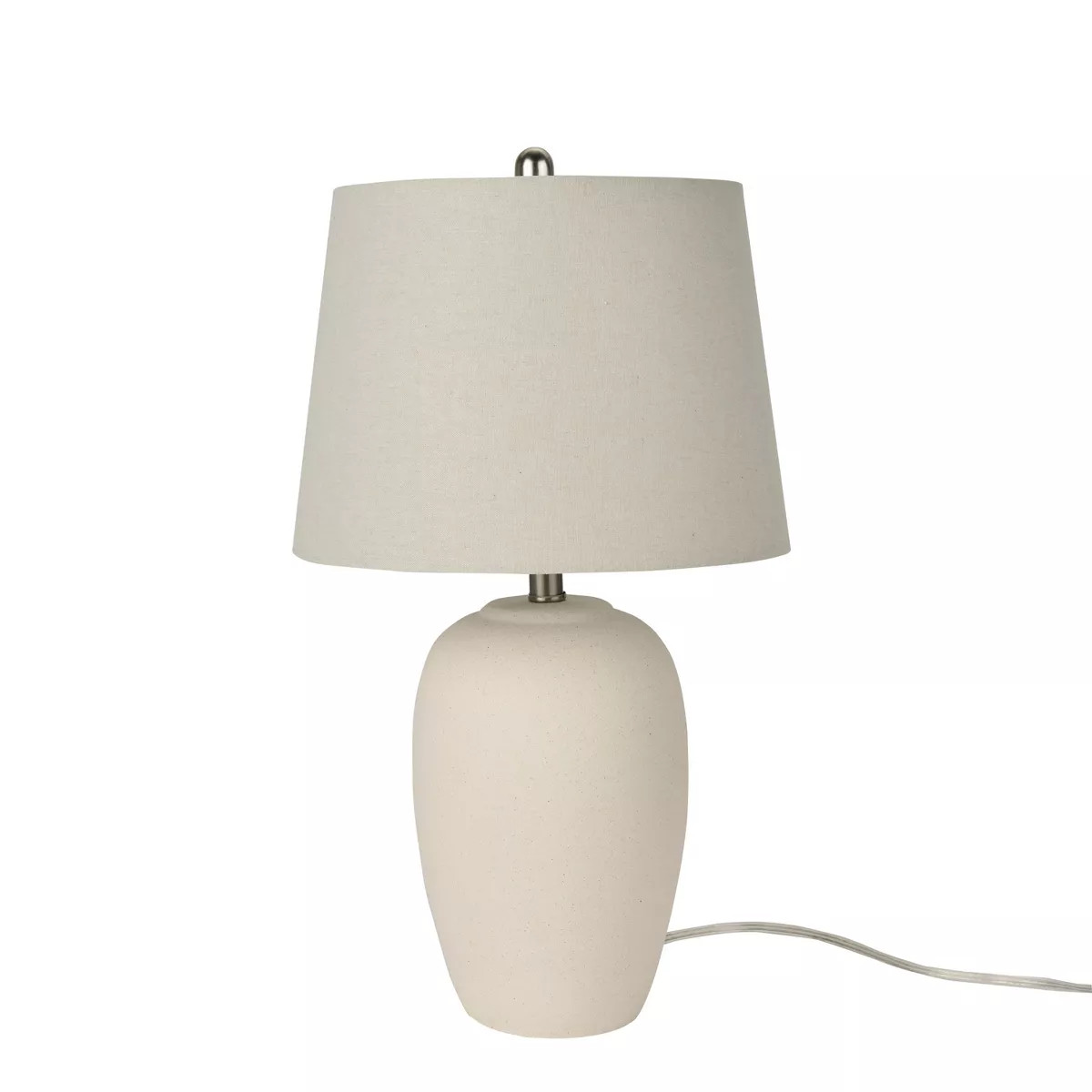 23" Off-White Natural Ceramic Urn Table Lamp - Nourison | Target