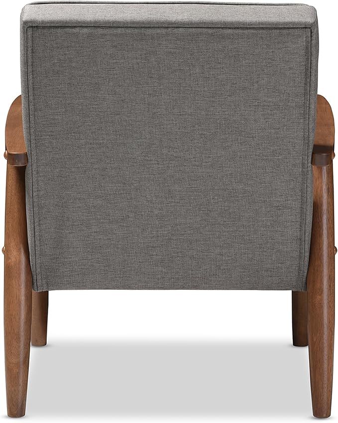 Baxton Studio BBT8013-Grey Chair armchairs, Grey | Amazon (US)