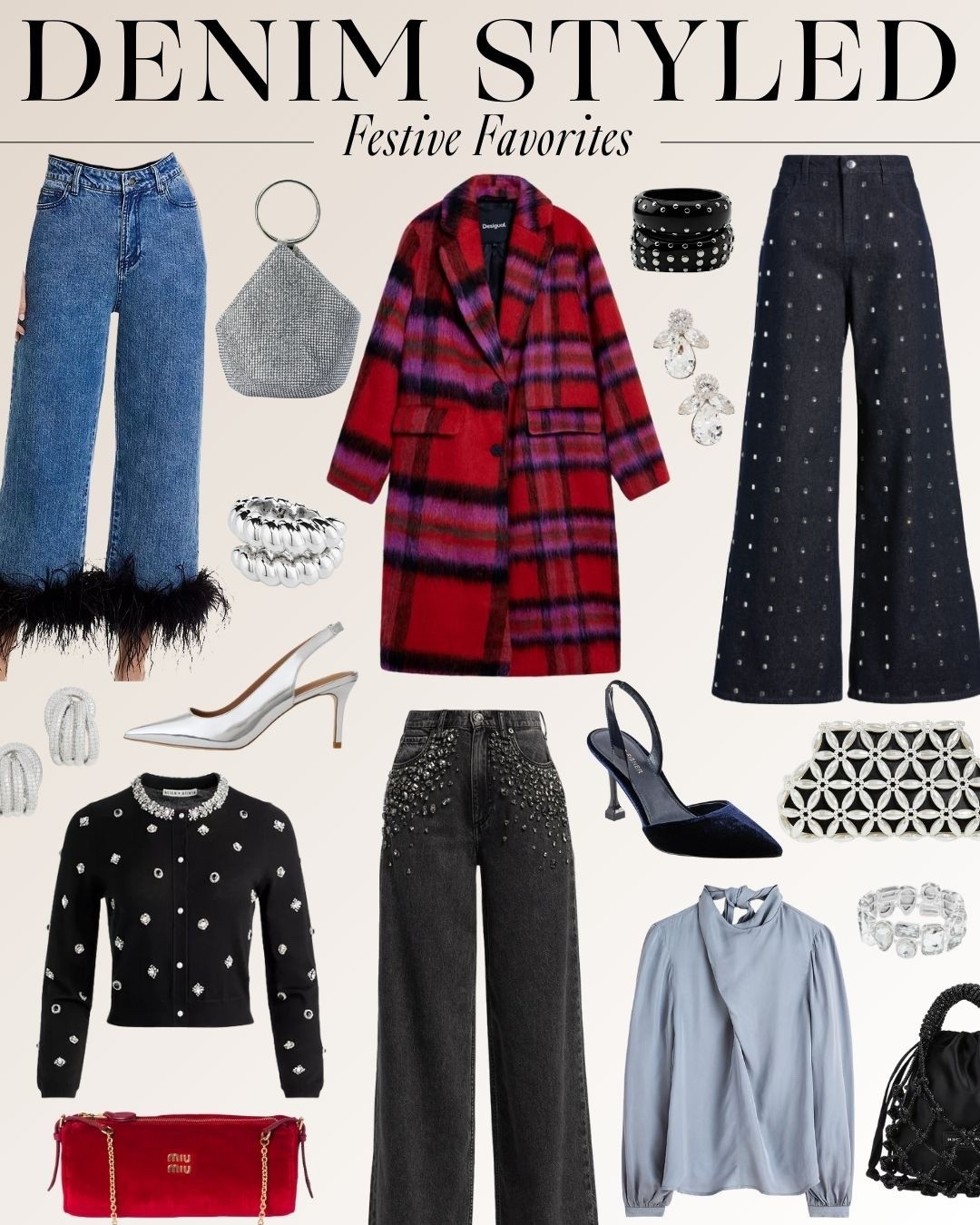 Denim for the holidays? Always yes. ✨ These festive denim outfit ideas show how to style jeans for holiday parties, December dinners, and winter events by layering in texture, sparkle, and statement pieces. From faux fur and embellished knits to chic heels and bold accessories, each look proves your everyday denim can feel polished, elevated, and holiday-ready.
If you’re looking for holiday outfit ideas with jeans, this is your reminder that great denim is the perfect foundation—comfortable, versatile, and endlessly stylish for the season.


#LTKHoliday #LTKOver40 #LTKSeasonal