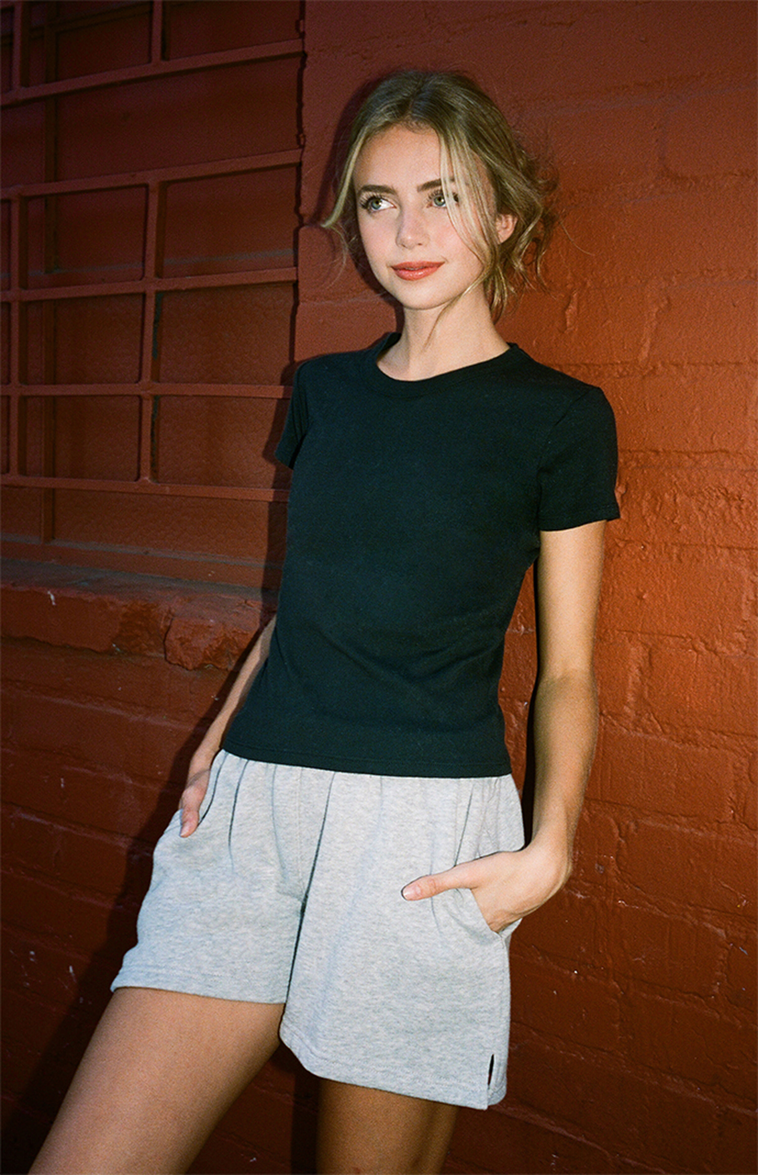 John Galt Black Ashley Basic T-Shirt | PacSun