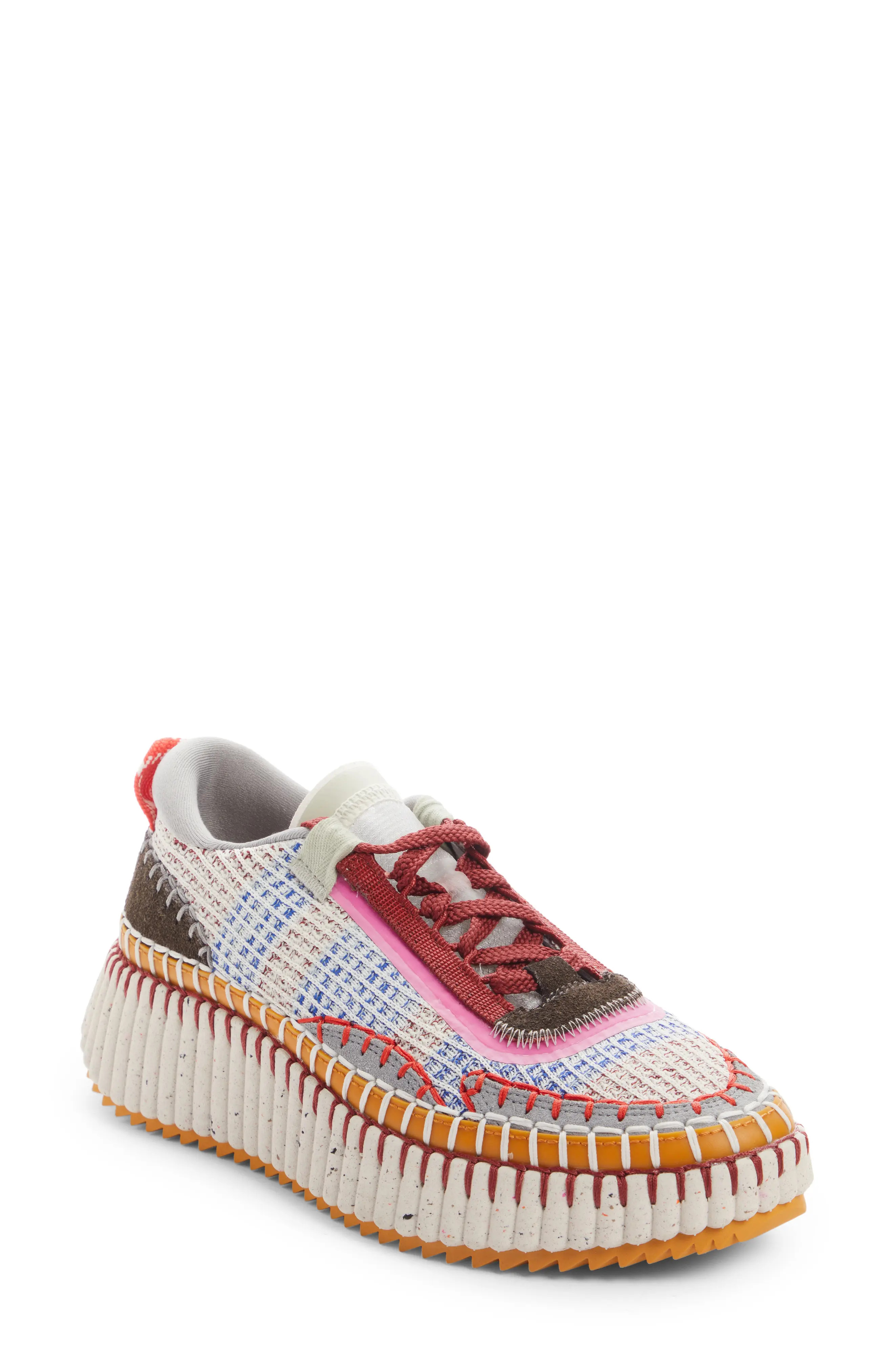 Chloe Nama Platform Sneaker in Joy Red at Nordstrom, Size 11Us | Nordstrom