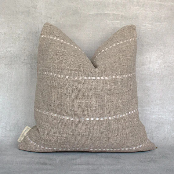 BIMPÉ  Textured Natural Raw Cotton Pillow Cover | Etsy | Etsy (US)