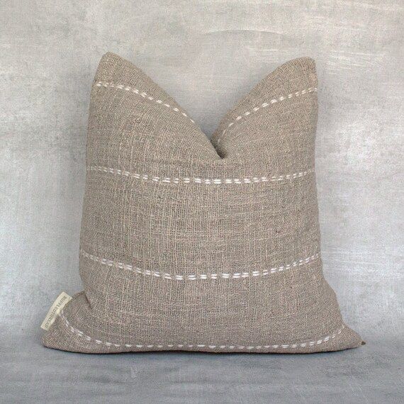 BIMPÉ  Textured Natural Raw Cotton Pillow Cover | Etsy | Etsy (US)