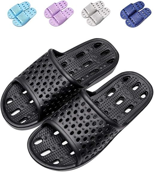 Shower Shoes Men Slippers for Women Shower Sandals Gym Non-Slip Bath Flip Flops Slides Bathroom P... | Amazon (US)