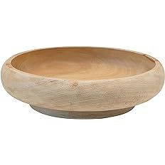 Creative Co-Op Mango Wood, Combed & Bleached Bowl, Natural | Amazon (US)