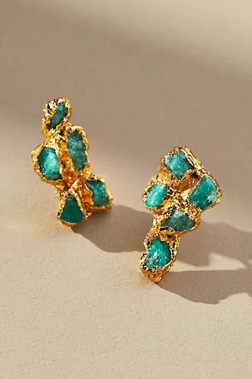 Fenomena Emerald Formed Post Earrings | Anthropologie (US)