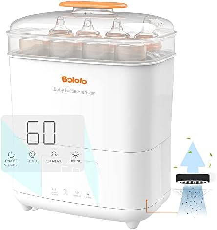 Bololo Baby Bottle Sterilizer and Dryer| Sanitizer for Baby Bottles，Breast Pump | 600W Stronger Powe | Amazon (US)
