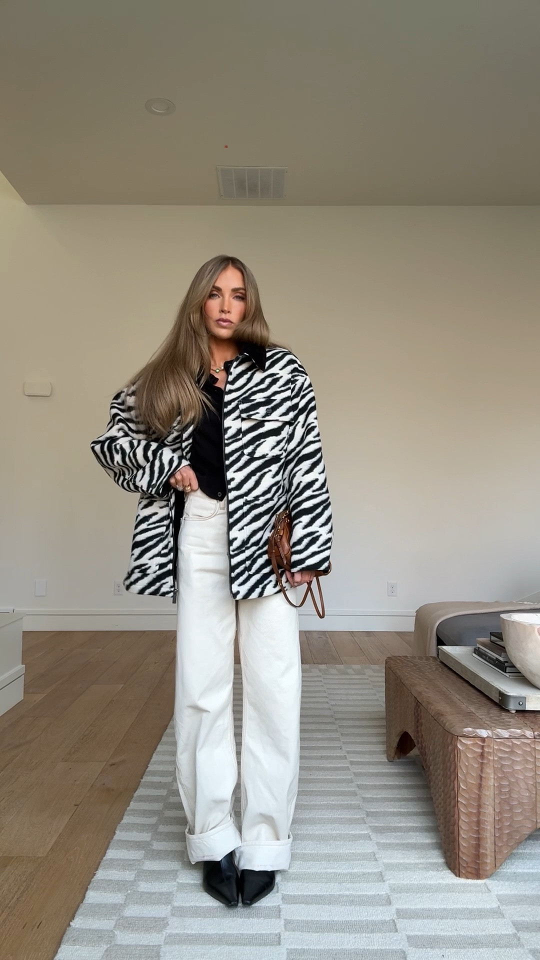 Sooo into animal print right now and this $15 cardigan 🤯

Jacket small
Cardigan xs
Jeans 24