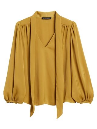 Satin Tie-Neck Top | Banana Republic (US)