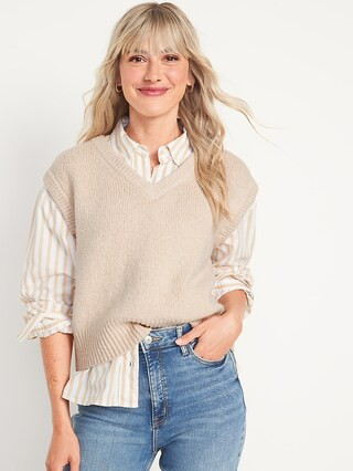 Slouchy Layering Sweater Vest for Women | Old Navy (US)
