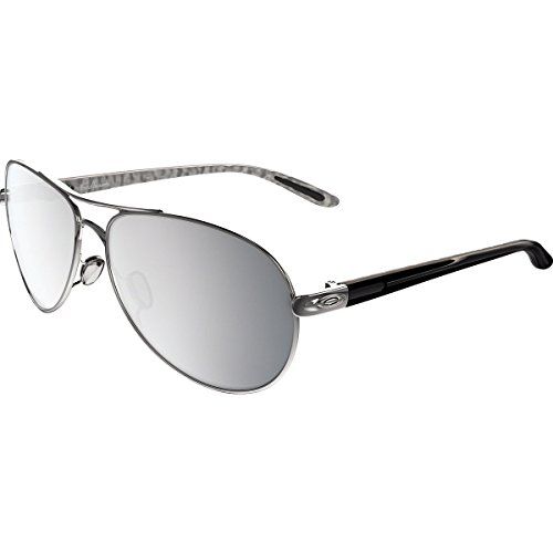 Oakley Womens Feedback Sunglasses, Polished Chrome/Chrome Iridium, One Size | Amazon (US)