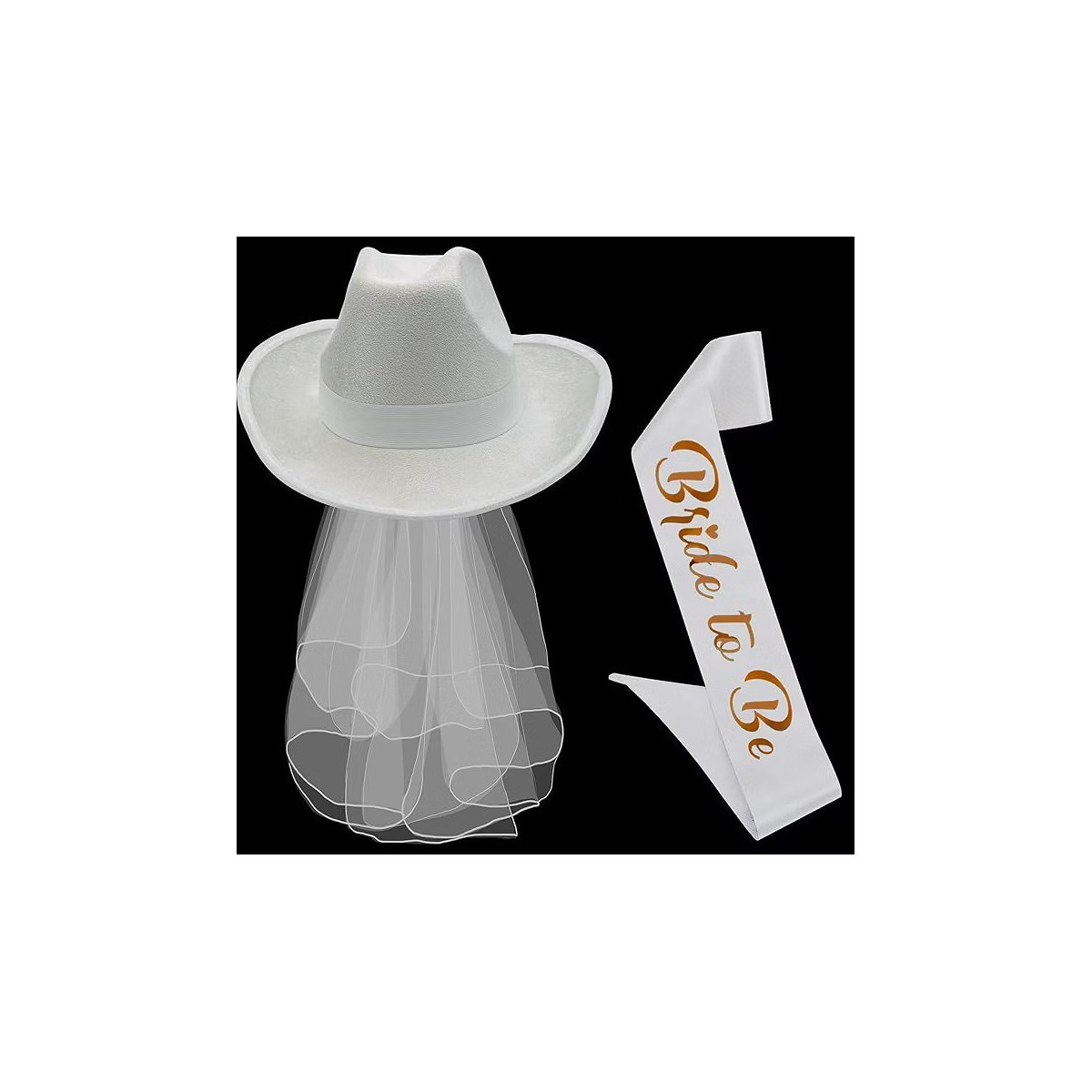 4E's Novelty Bride Cowgirl Hat with Veil & Bachelorette Sash - White Cowboy Hat for Bachelorette ... | Target