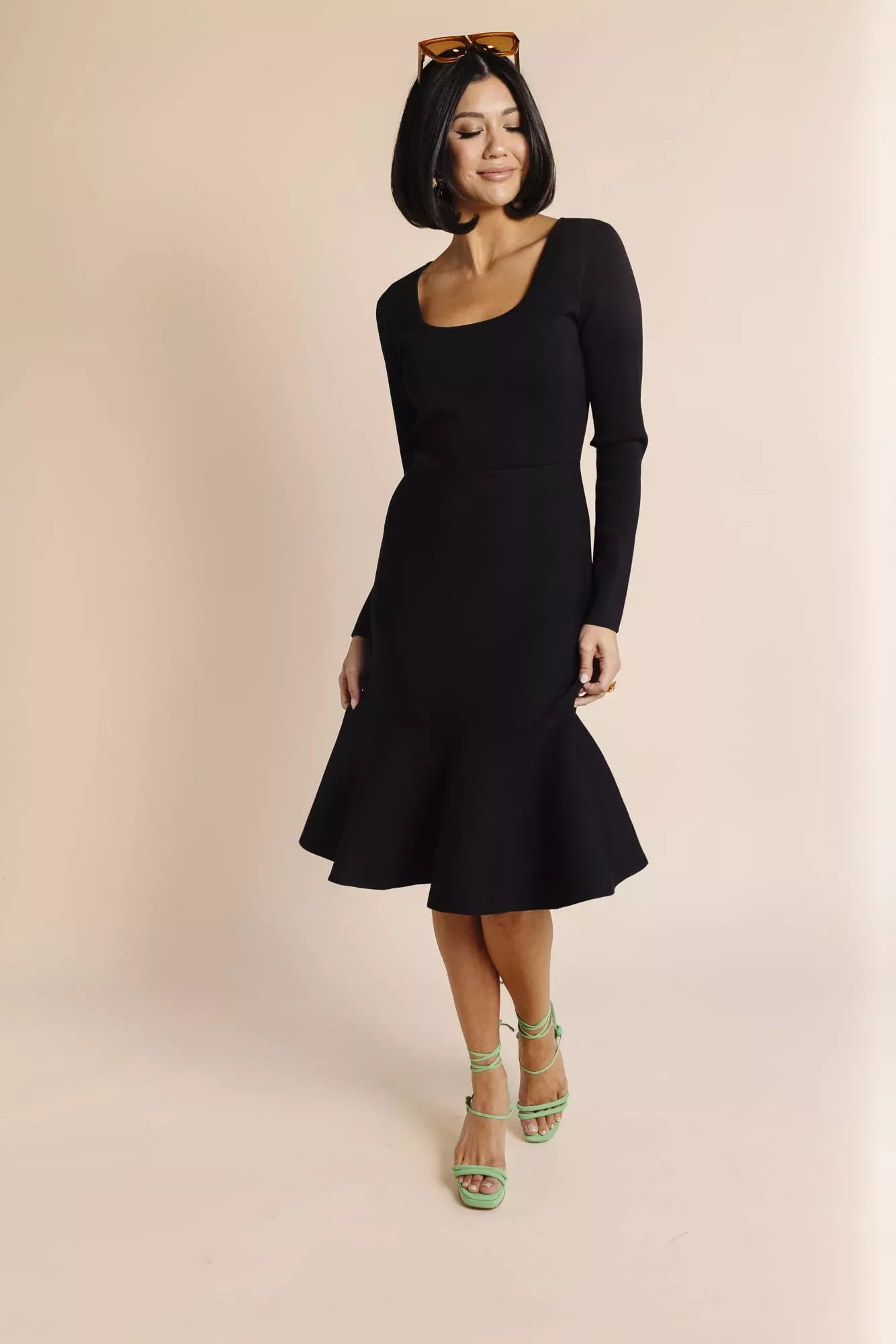 Mixed lace fit & flare dress rachel parcell hotsell