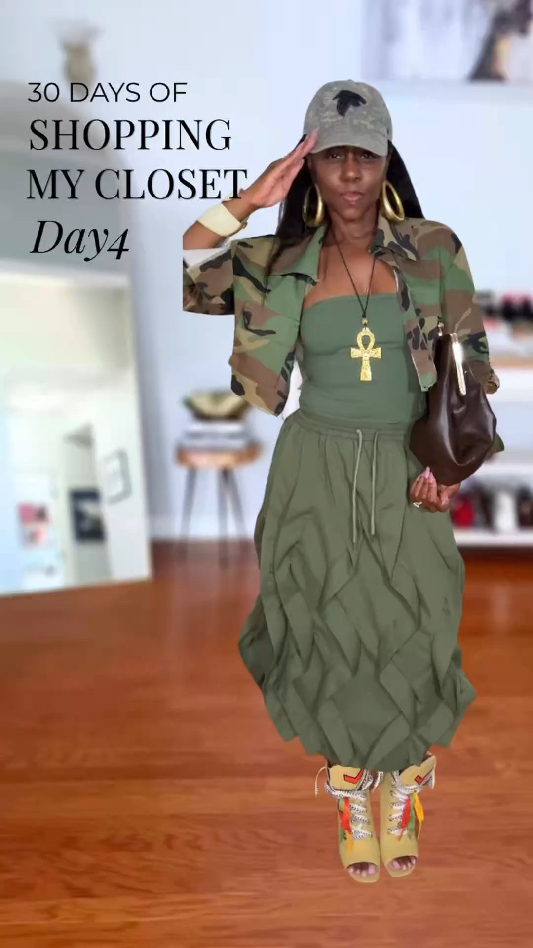 DAY 4 | Shopping My Closet 🫡💚

This one’s for my Air Force girlies! ✈️🫡

Once an Air Force girl, always an Air Force girl. 😂 I went all in on the olive + camo for this closet remix, but can we talk about how PERFECT these boots are?! The little chevron detail on the tongue understood the assignment. 🎯

This skirt has been hanging in my closet waiting for her moment—and apparently Day 4 was it! 😂Sometimes you don’t need new clothes—you just need to see your closet differently. 💚

5’4” | 155 lbs | Size M/8

Tap to SHOP 🛍️

Style it. Own it. SLAY it. 💋

#LTKgrwm #LTKootd #LTKOver40