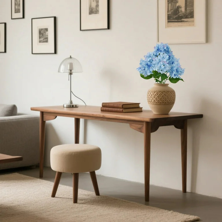 Mainstays Indoor 19.5" Artificial Polyester Hydrangea Bush, Blue Color. | Walmart (US)