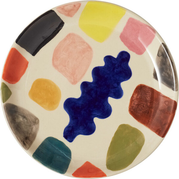 Mottle Hand Painted Stoneware Side Plate, Multicolors | Maisonette