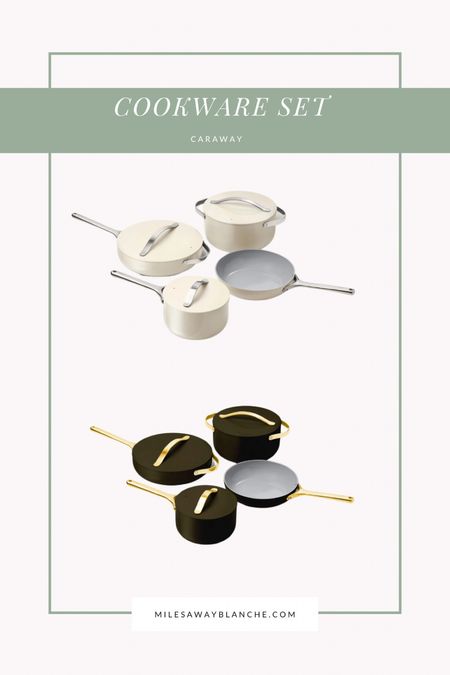 Caraway cookware set. We love our white set and how big the pan is! 

#LTKGiftGuide #LTKHoliday #LTKHolidaySale