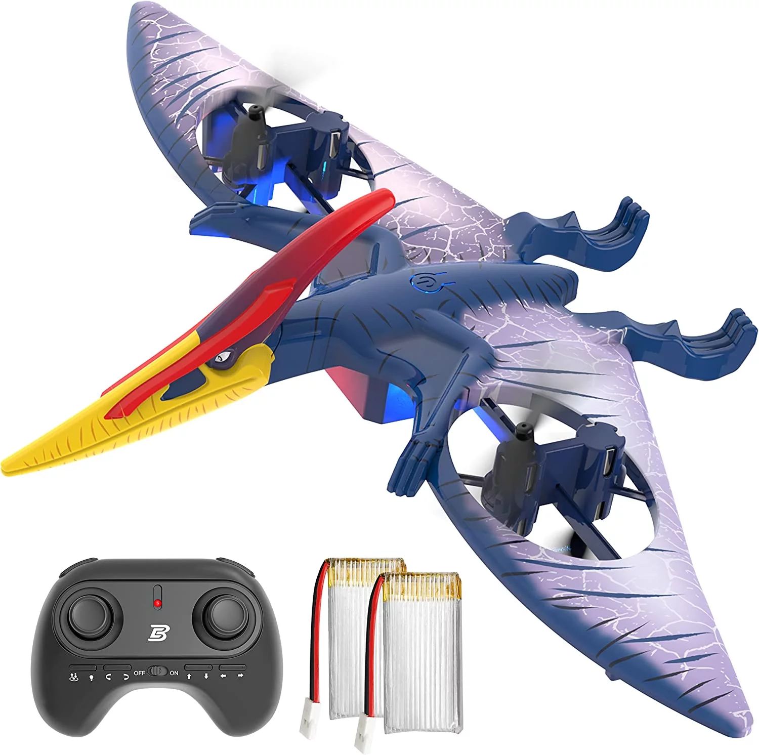 Bezgar Drone for Kids, Mini Dino Toy Drone with LED Lights, Remote Controlled Quadcopter, Dinosau... | Walmart (US)