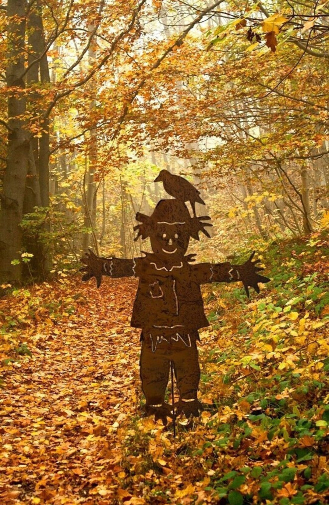 Metal Scarecrow, Fall Decor Outdoor, Outdoor Fall Decorations, Outdoor Halloween Decorations, Hal... | Etsy (US)