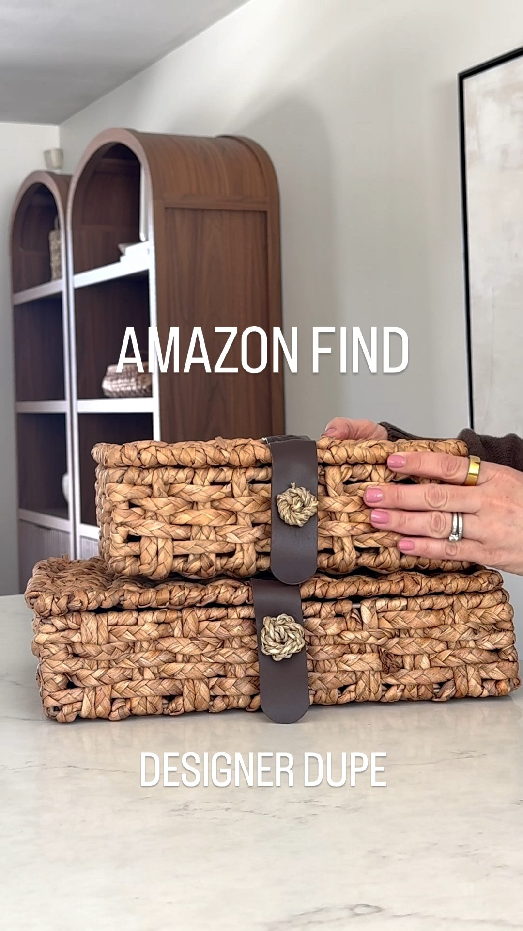 This Amazon find is half the price of the designer woven boxes! Affordable, beautiful and functional! I think I’m going to hide our remotes and battery operated candle remote in here 🙂

#LTKHome