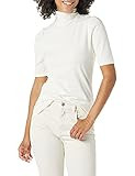 Amazon.com: Amazon Essentials Women's Cotton Modal Draped Puff Sleeve Turtleneck, Ivory, Large : ... | Amazon (US)