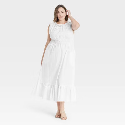Women's Sleeveless Smocked Waist Dress - A New Day™ | Target