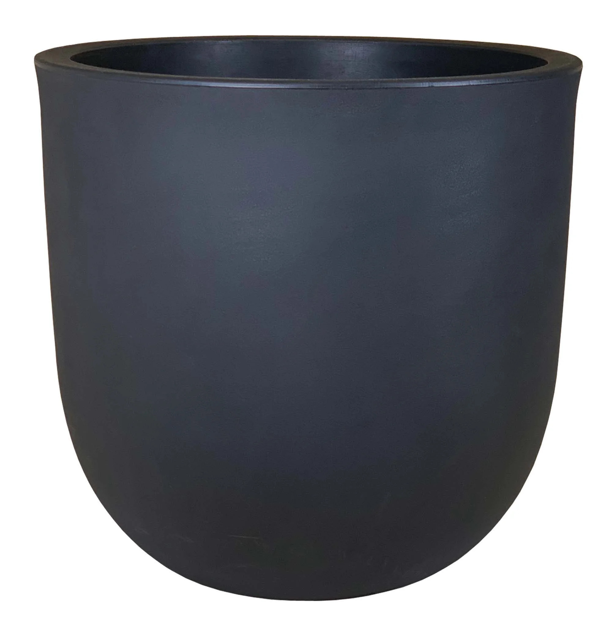 Better Homes & Gardens Mosswood 14-inch Fluted Resin Round Planter, Matte Black | Walmart (US)