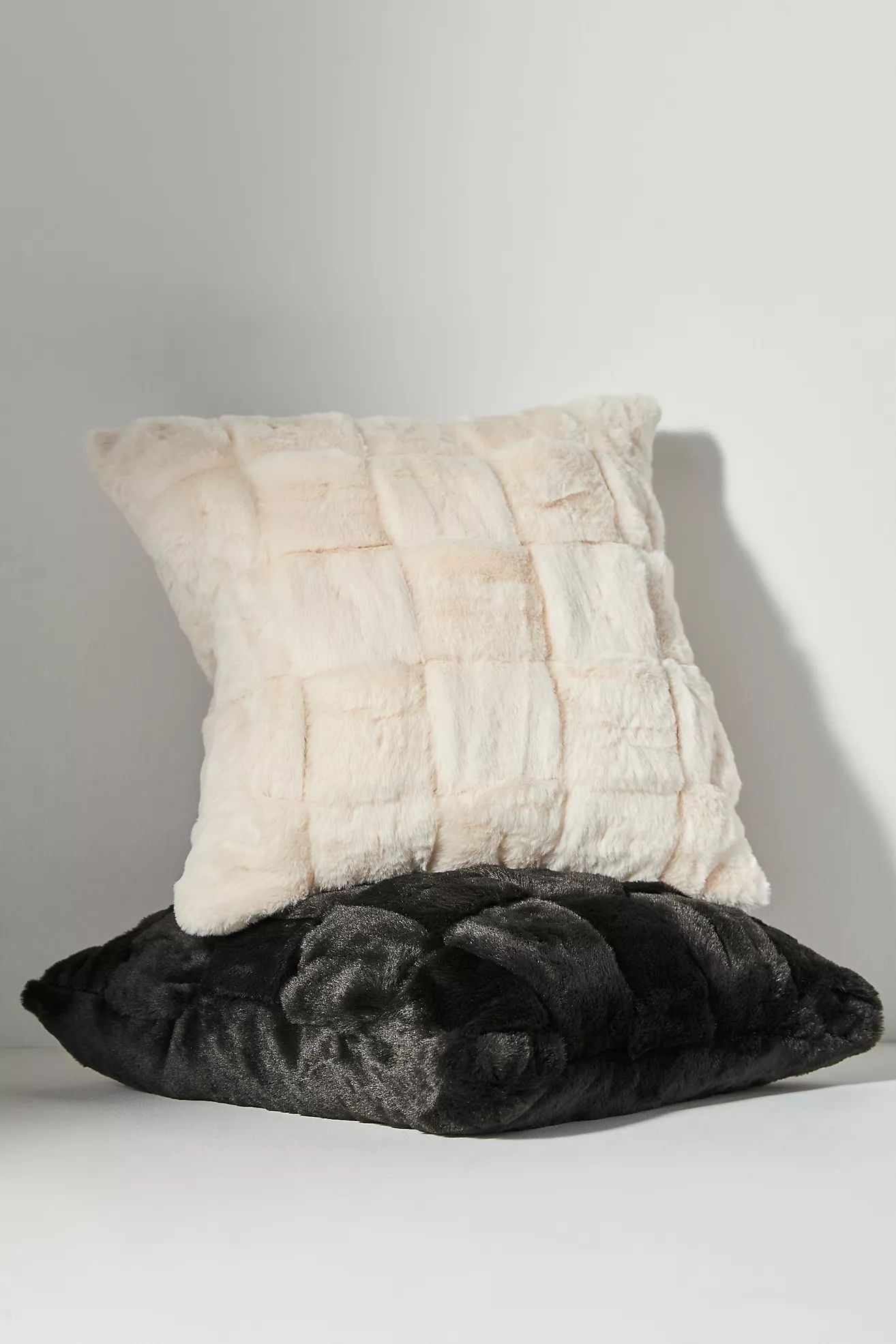 Woven Faux Fur Pillow | Anthropologie (US)