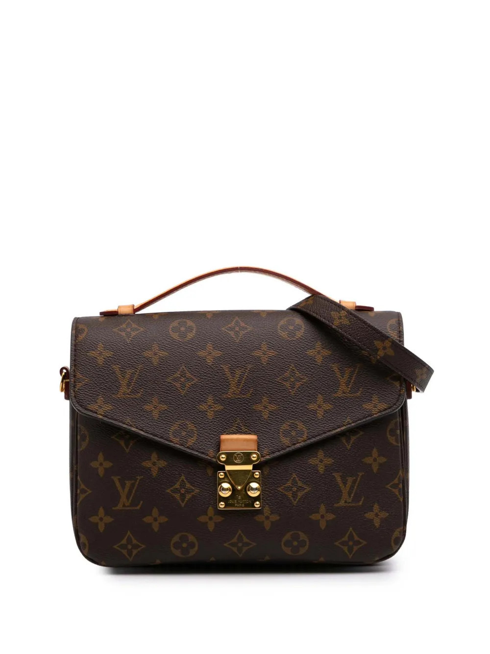 Louis Vuitton Pre-Owned 2020 Monogram Pochette Metis satchel - Brown | Farfetch Global