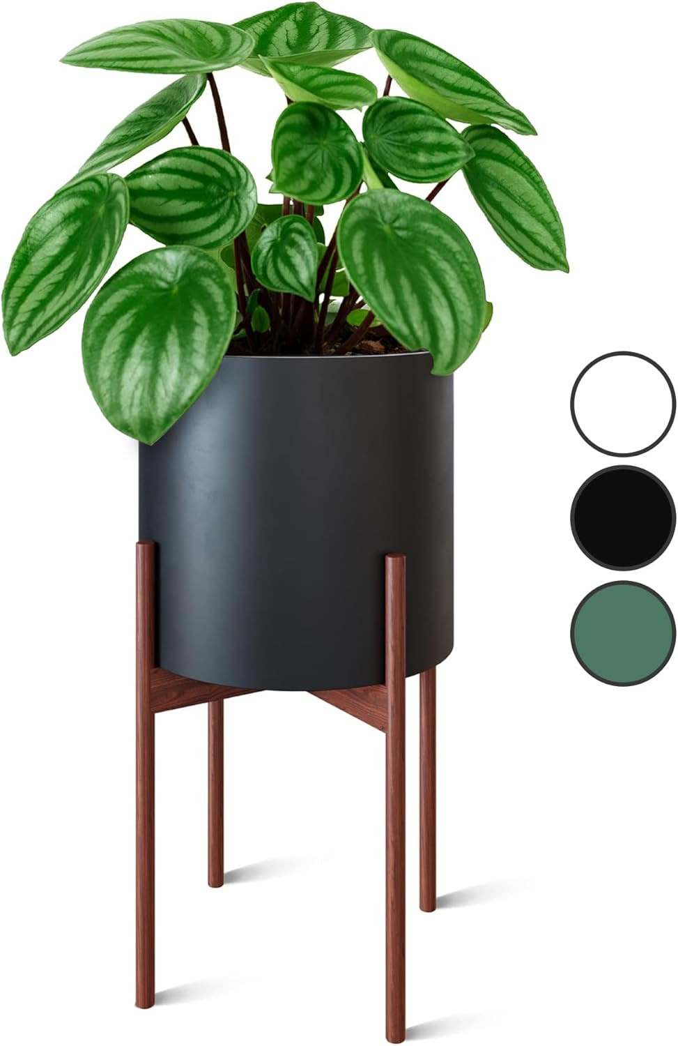 OMYSA Indoor Planter with Stand - 12 Inch Mid Century Plant Stand with Pot - Large Modern Tall St... | Amazon (US)