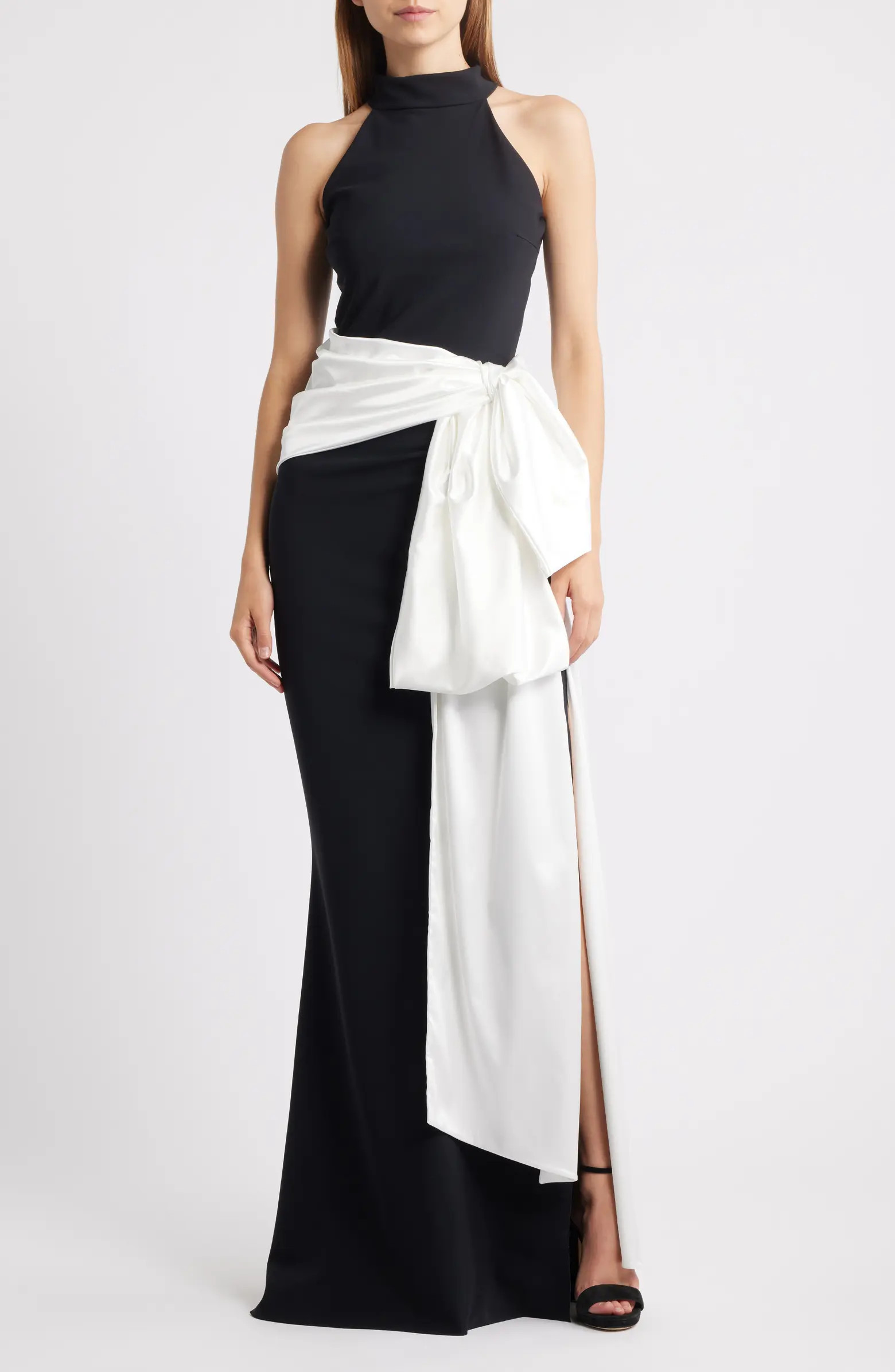 Chiara Boni La Petite Robe Sarity Bow Sleeveless Gown | Nordstrom | Nordstrom