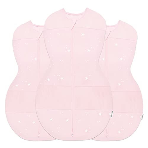 Happiest Baby Sleepea 5-Second Swaddle - 100% Organic Cotton Baby Swaddle Blanket - Doctor Designed Promotes Healthy Hip Development - 3-Pack Bundle (Rose Stars, S, M, L) | Amazon (US)