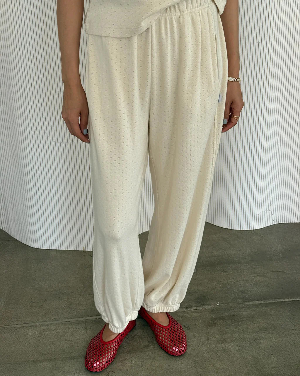 Pointelle Balloon Pants - Naturel | ban.do