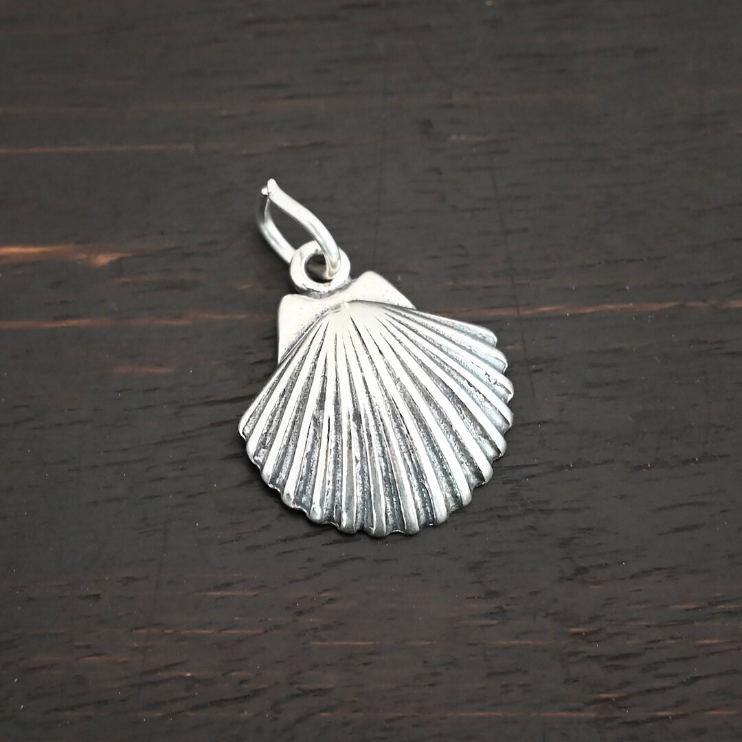 Sterling Silver Sea Shell Charm - Etsy | Etsy (US)
