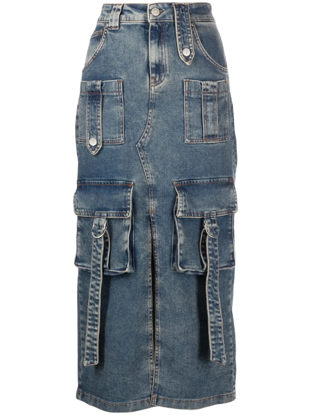 Blumarine Denim Cargo Skirt - Farfetch | Farfetch Global