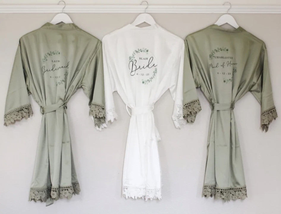 Sage green bridesmaid robe 



bride to be | wedding style | getting married | engaged | bridal shower | bachelorette party | wedding day | bride | personalized | wedding sign | wedding decor | wedding planning | wedding day robes | wedding morning | getting ready

#LTKsalealert #LTKwedding #LTKstyletip